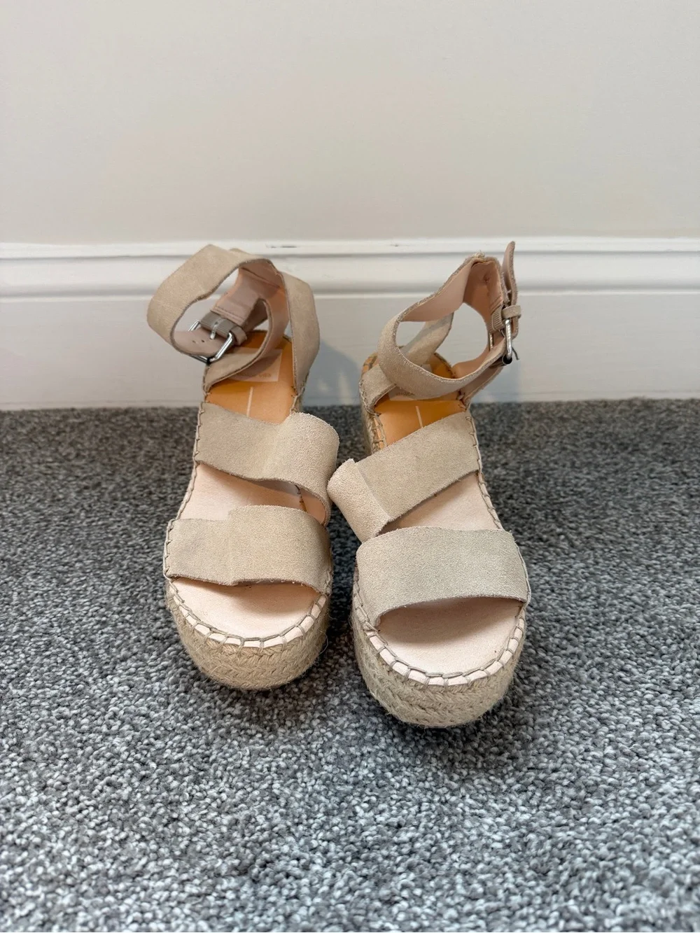 Dolce Vita Beige Espadrille Wedge Sandals